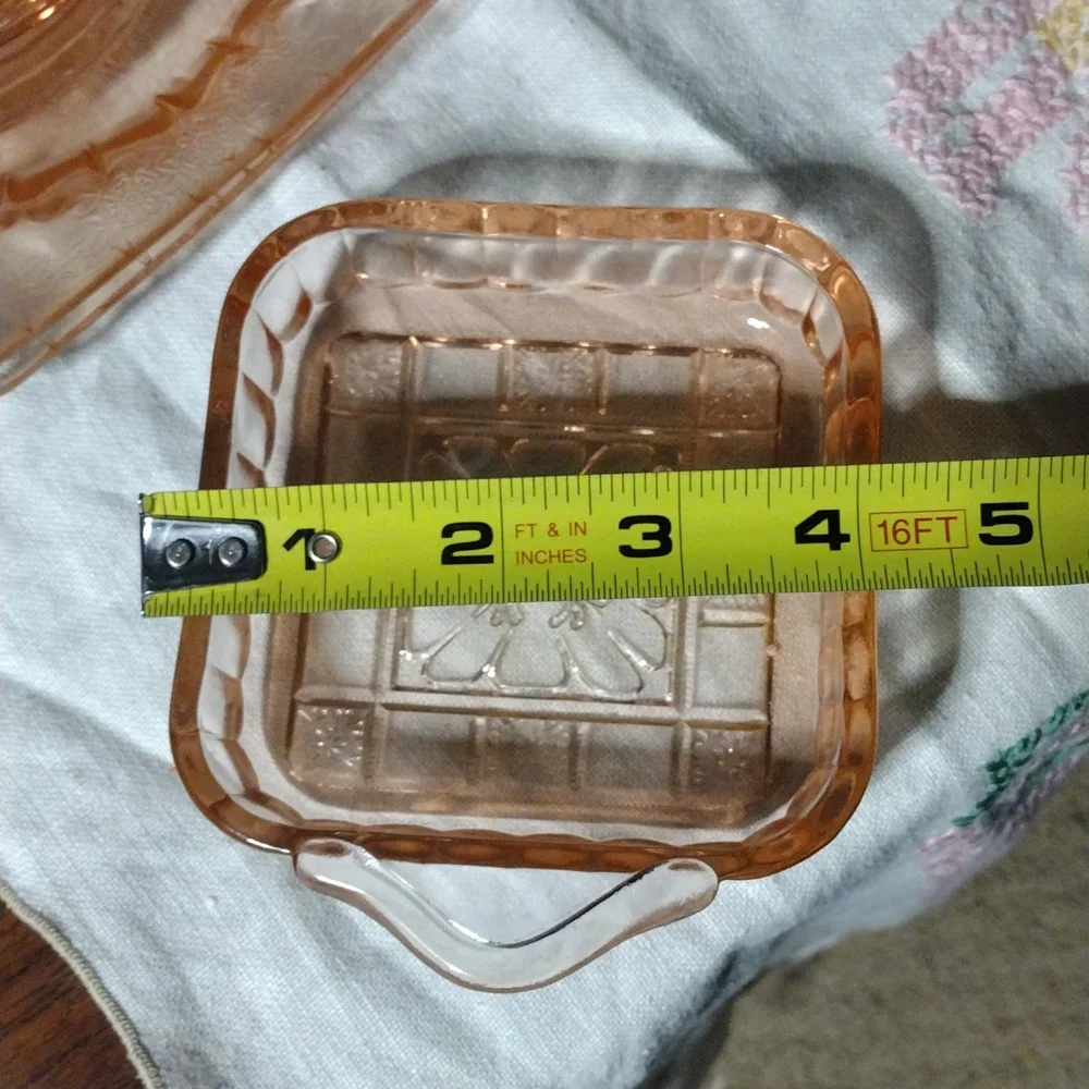 Vintage pink depression glass trinket dish - Picture 6 of 6